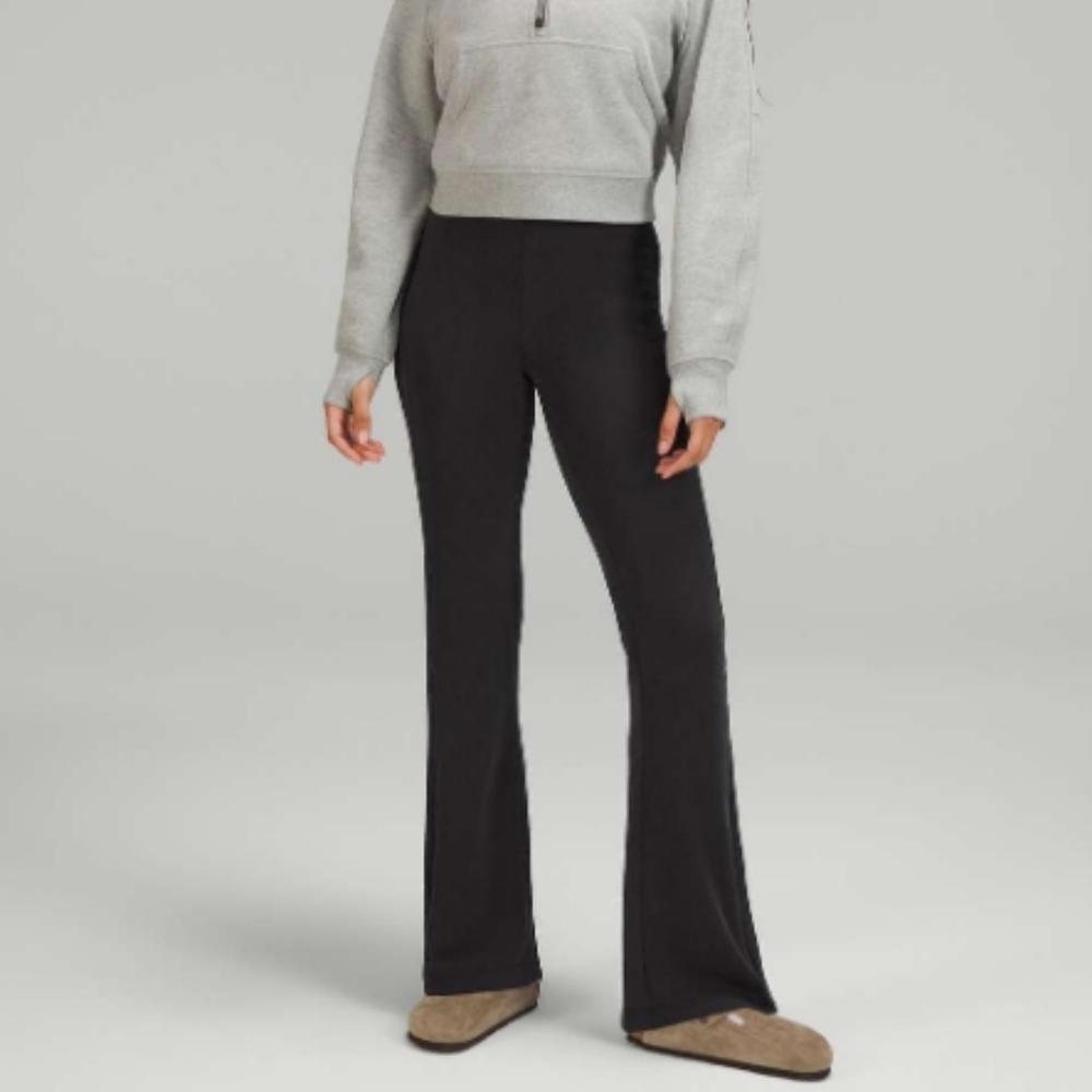 Lululemon Black Ribbed Flared Pants
